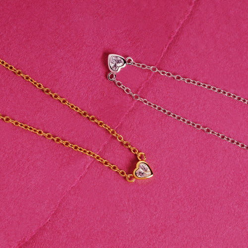 Mini Sparkle Heart Necklace